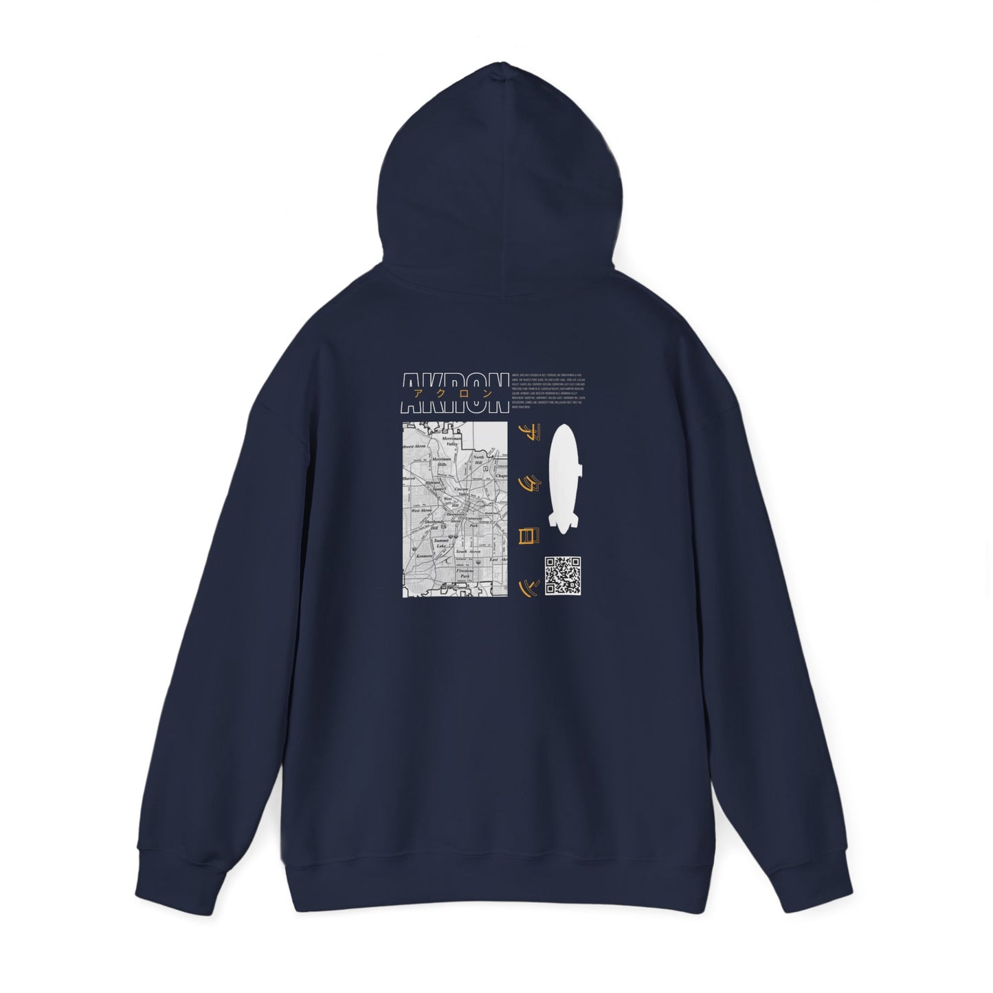 Akron Kana Hoodie (White Print)