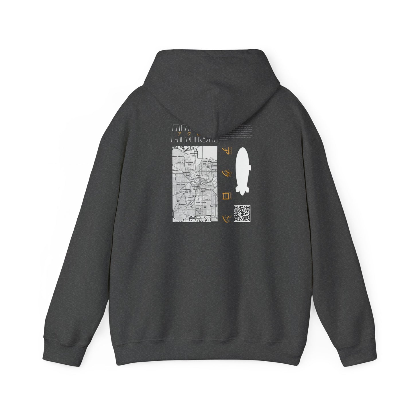 Akron Kana Hoodie (White Print)