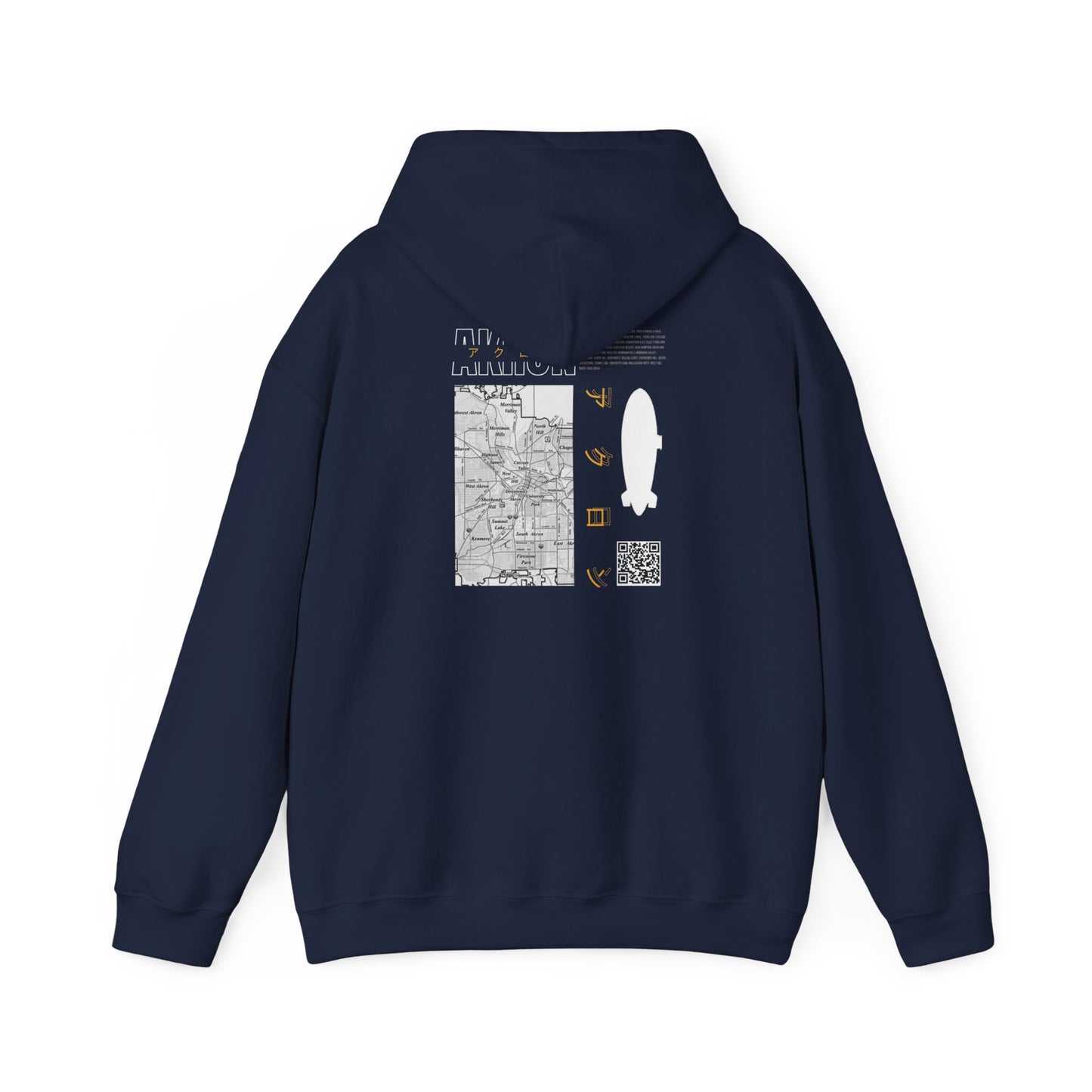 Akron Kana Hoodie (White Print)