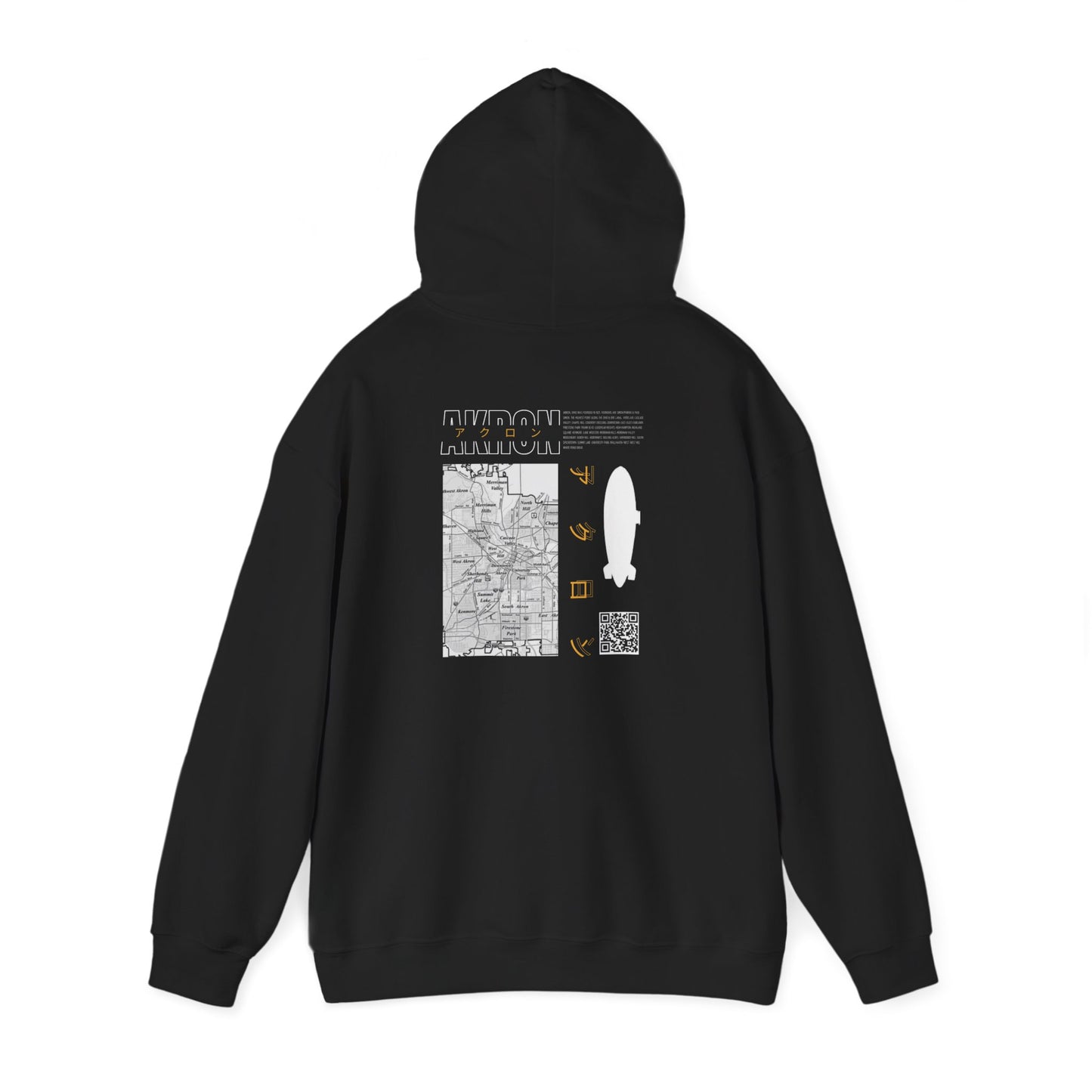 Akron Kana Hoodie (White Print)