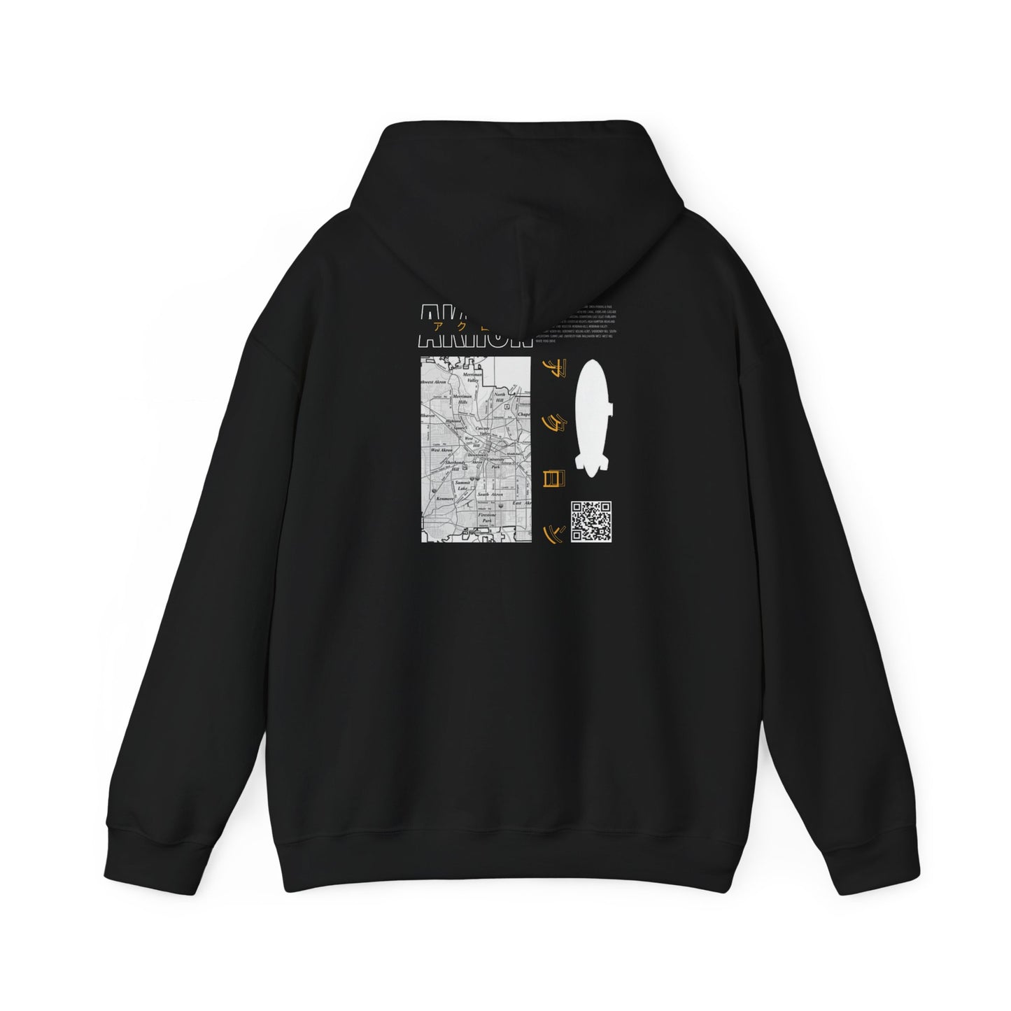 Akron Kana Hoodie (White Print)