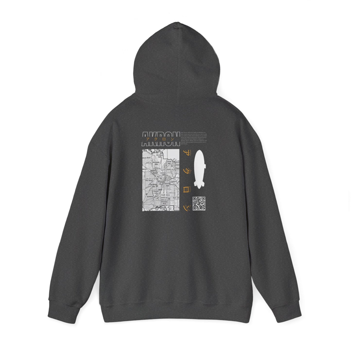 Akron Kana Hoodie (White Print)